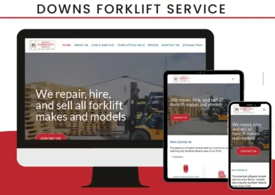 Downs Forklift Service Website Design