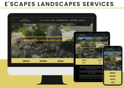 E'scapes Landscapes Services Website Design