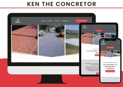 Ken The Concretor Website Design