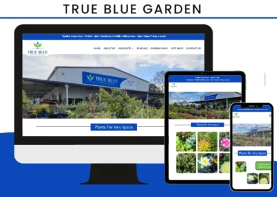 True Blue Garden Website Design