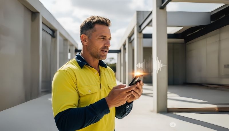man using voice generated search